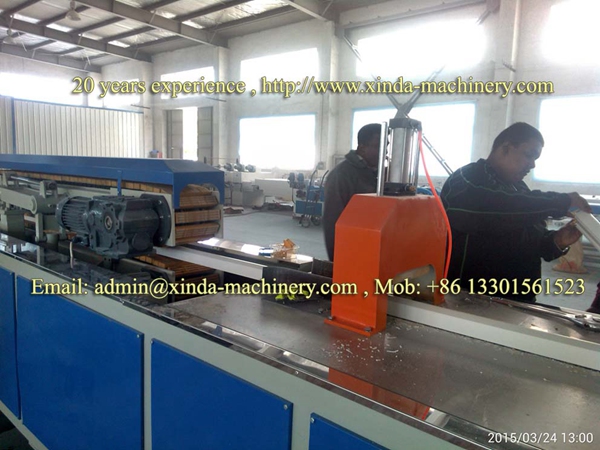 PVC profile extrusion line