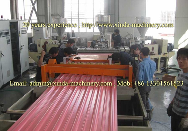 PVC tile extrusion line