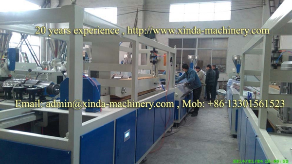 WPC profile extrusion line