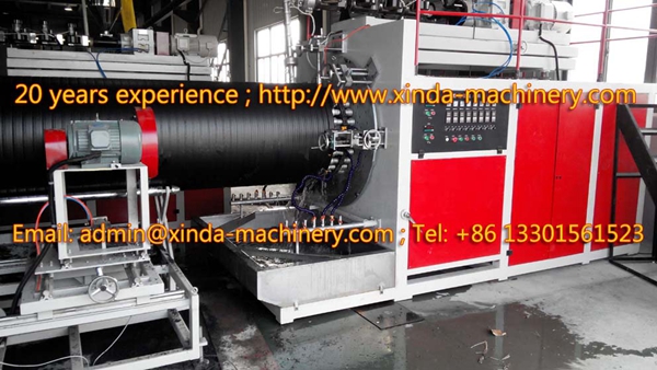 PE spiral pipe production line