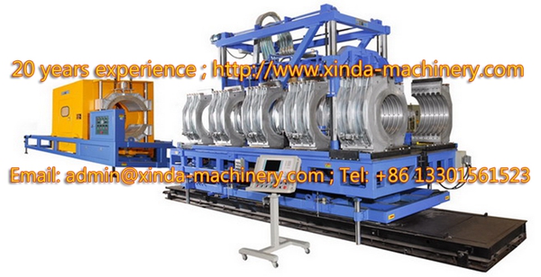 PVC double wall corrugated pipe line